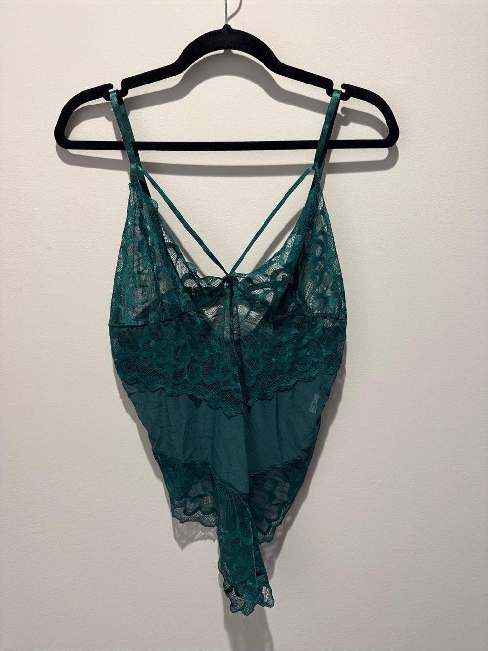 New In Package Women’s Green Lace Strappy Teddy - Women Intimates